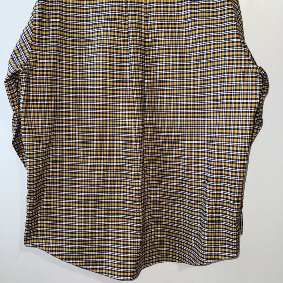 Brooks Brothers Supima Cotton Original Polo Button Shirt Men's Sz L Yellow Navy - Picture 13 of 14